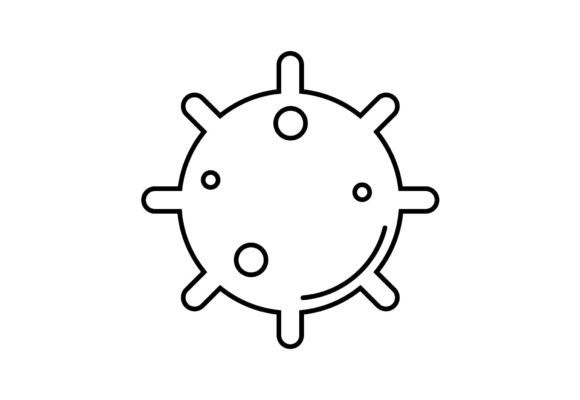Aesthetic Virus Clipart SVG: Minimalist Design for Modern Digital Projects