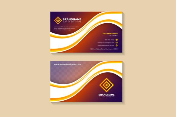 Blue Orange Gradient Business Card: A Modern Design Template for Professional Branding