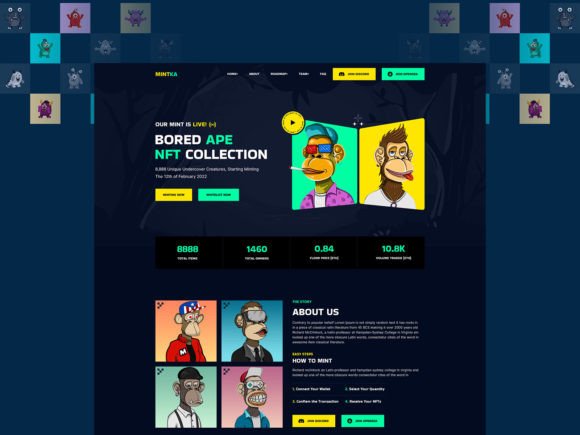 Evaluating the NFT Landing Page PSD Template for Metaverse Projects