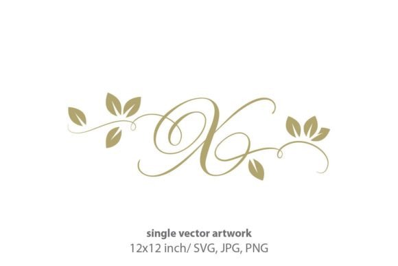 Mastering Gold Leaf and Autumn Script Letter X for High-Resolution Digital Design