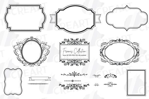 Mastering Visual Design with Digital Frames, Borders, and Labels Clip Art