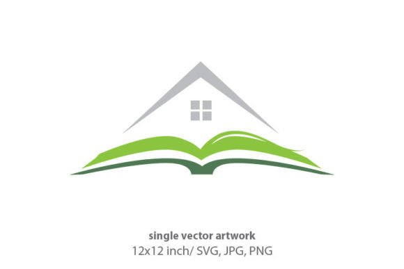 Open Book and House Clipart Guide