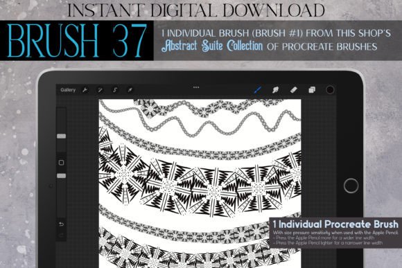Procreate Brush 37 – Abstract Suite: A Versatile Tool for Digital Illustrators and Designers