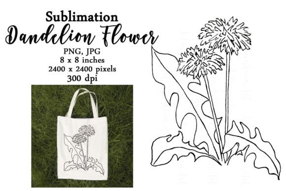 Sublimation Wild Flower Dandelion PNG: A Guide to Hand-Painted Digital Graphics