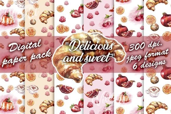 Sweet Dessers Digital Paper Pack